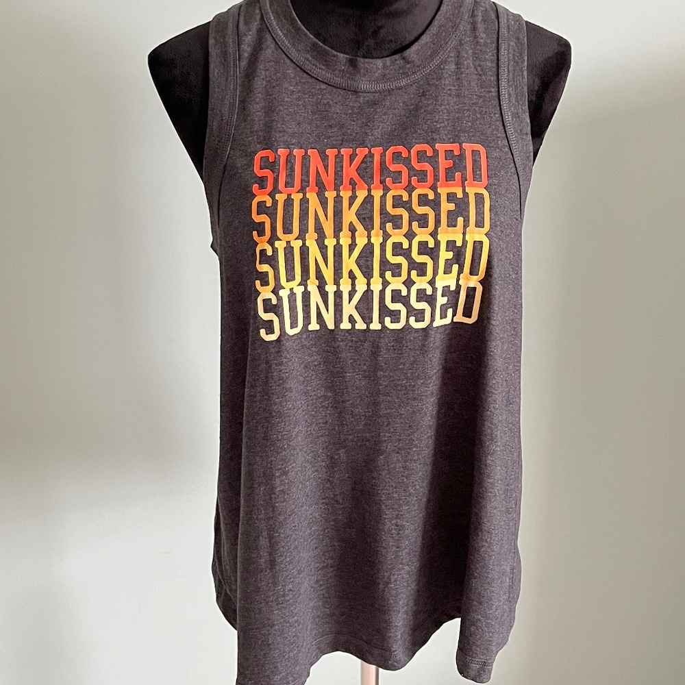 NWOT Modern Lux Charcoal Graphic Racerback Sleeveless Top XL